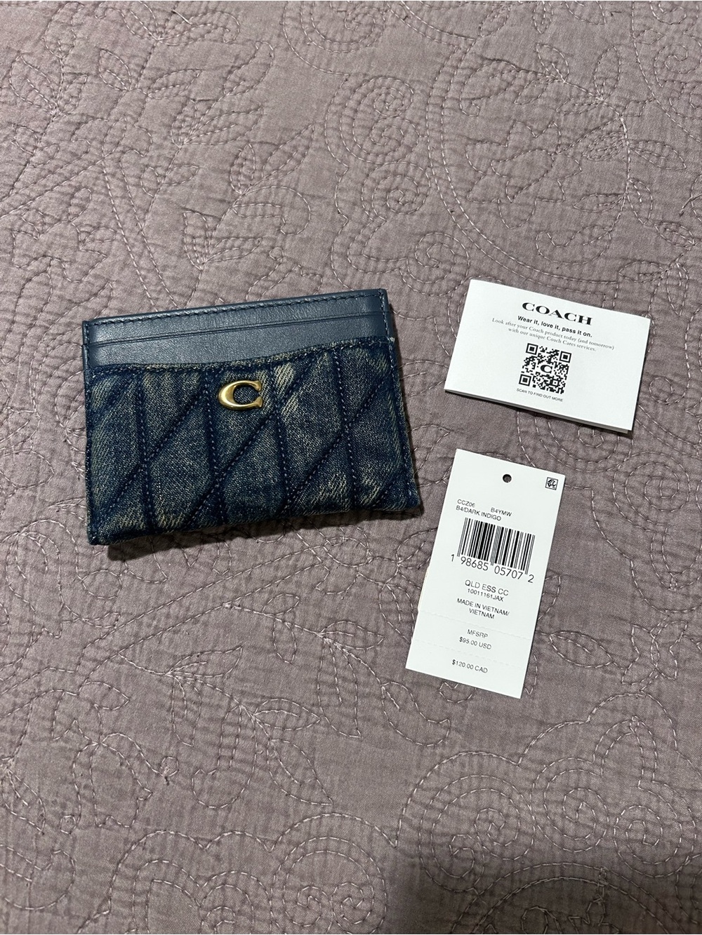 Coach Denim Essential Card Case